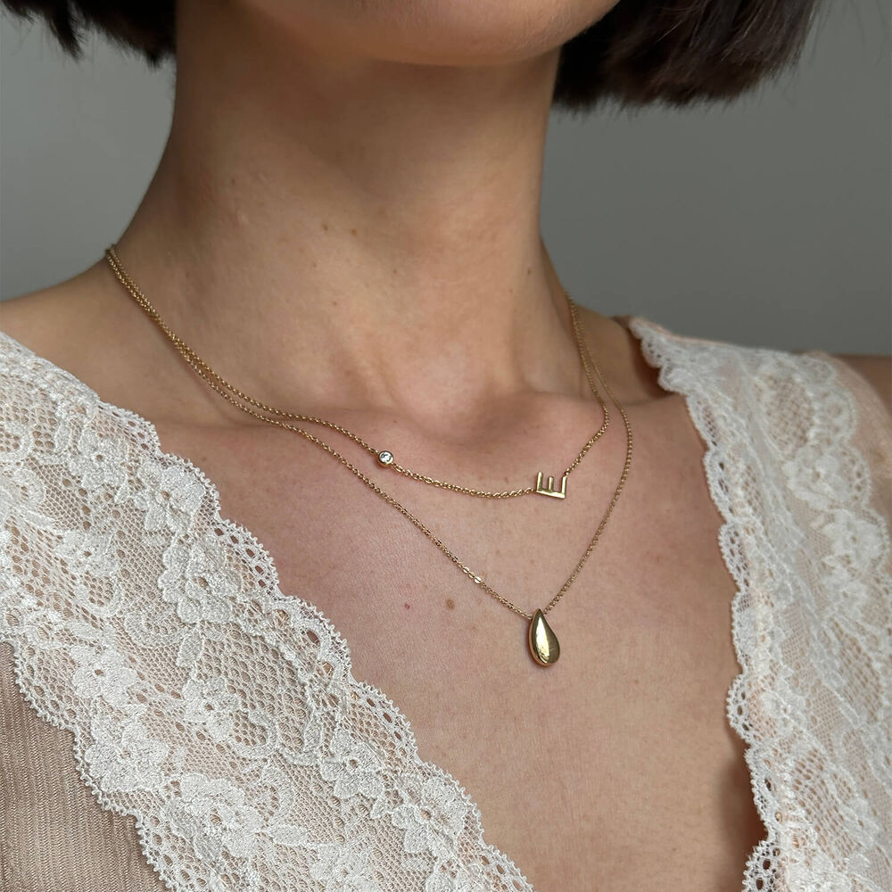 9ct Yellow Gold Polished Tear Pendant