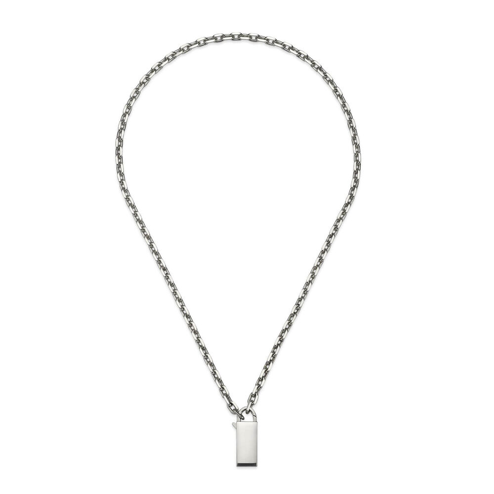 Gucci Trademark Padlock Pendant Chain Necklace
