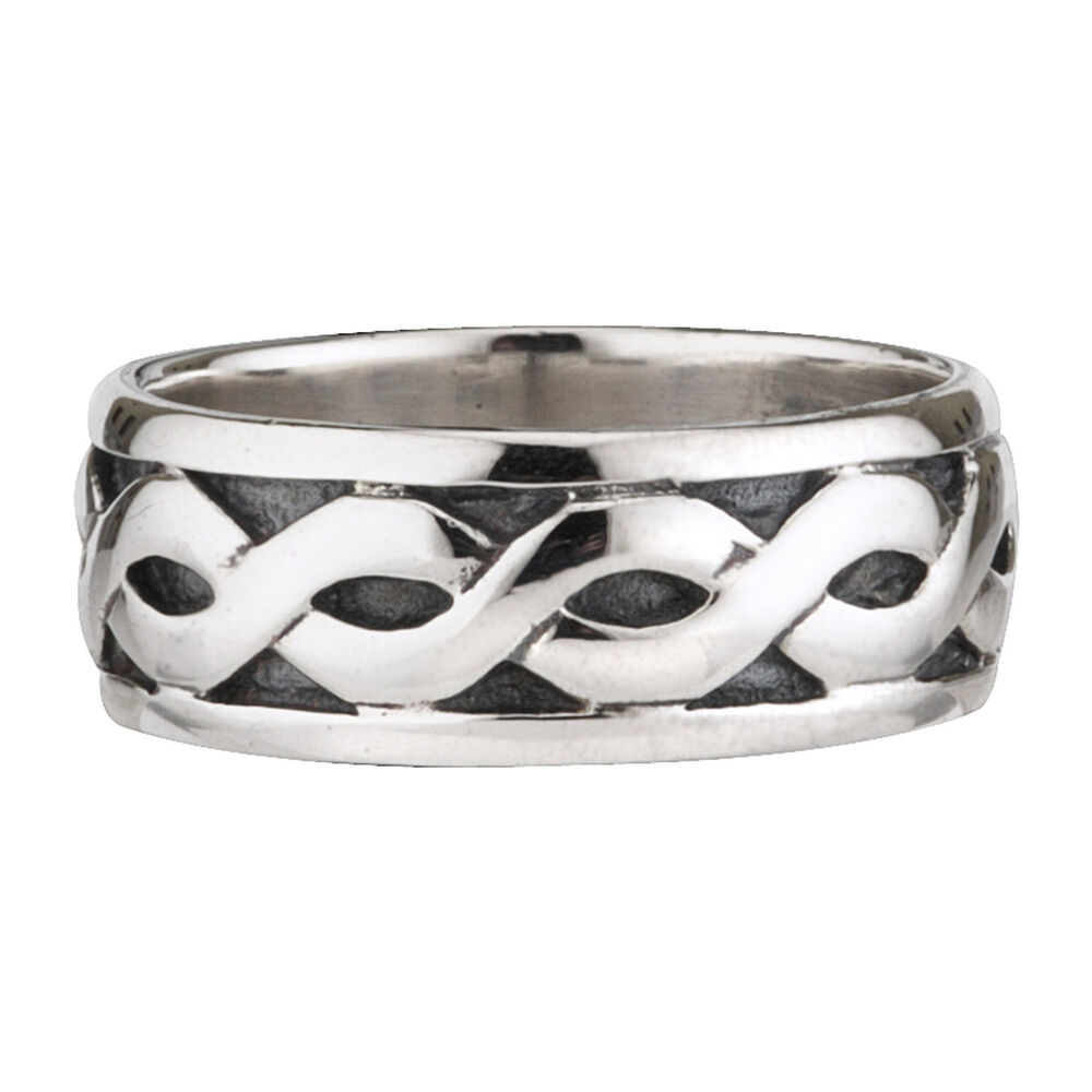 Sterling Silver Celtic Knot Band Wide Ring image number 0