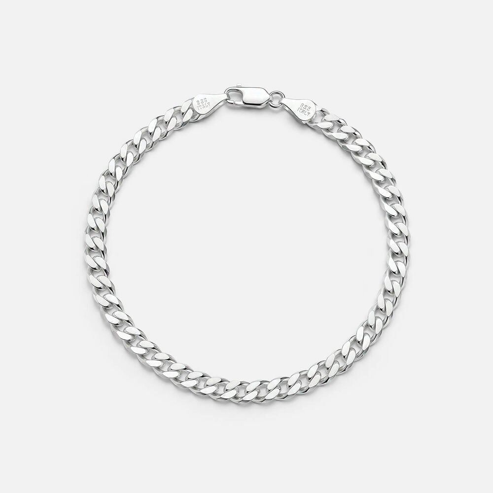 Sterling Silver Flat Curb Bracelet