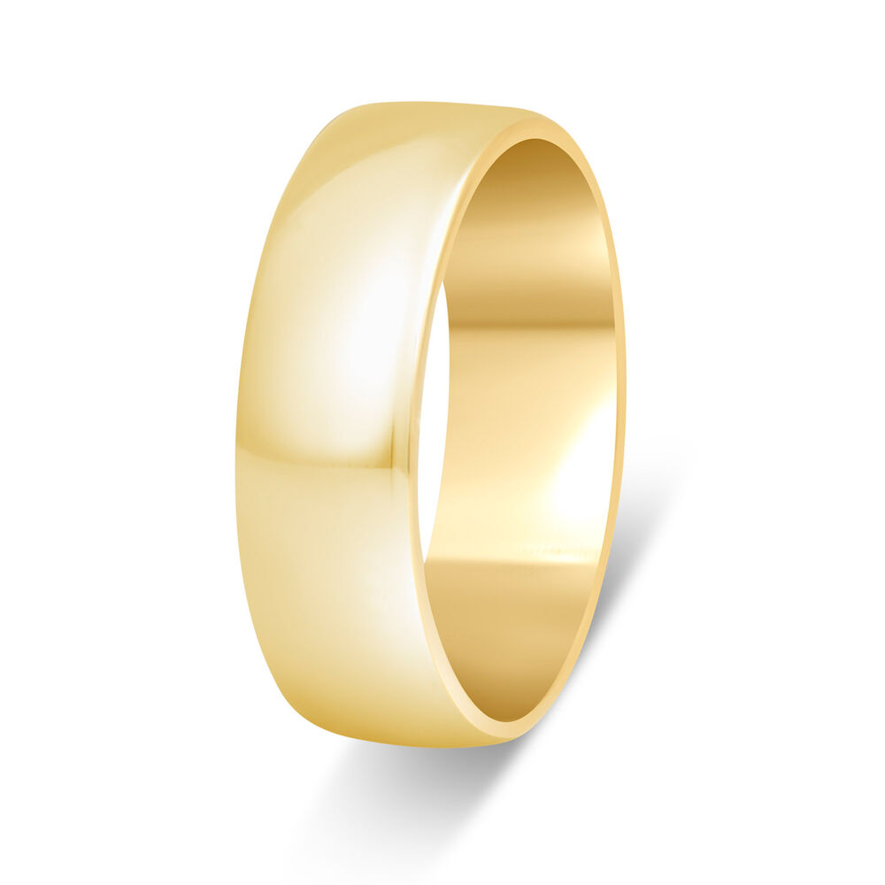 9ct Gold 6mm Gents Wedding Ring image number 3