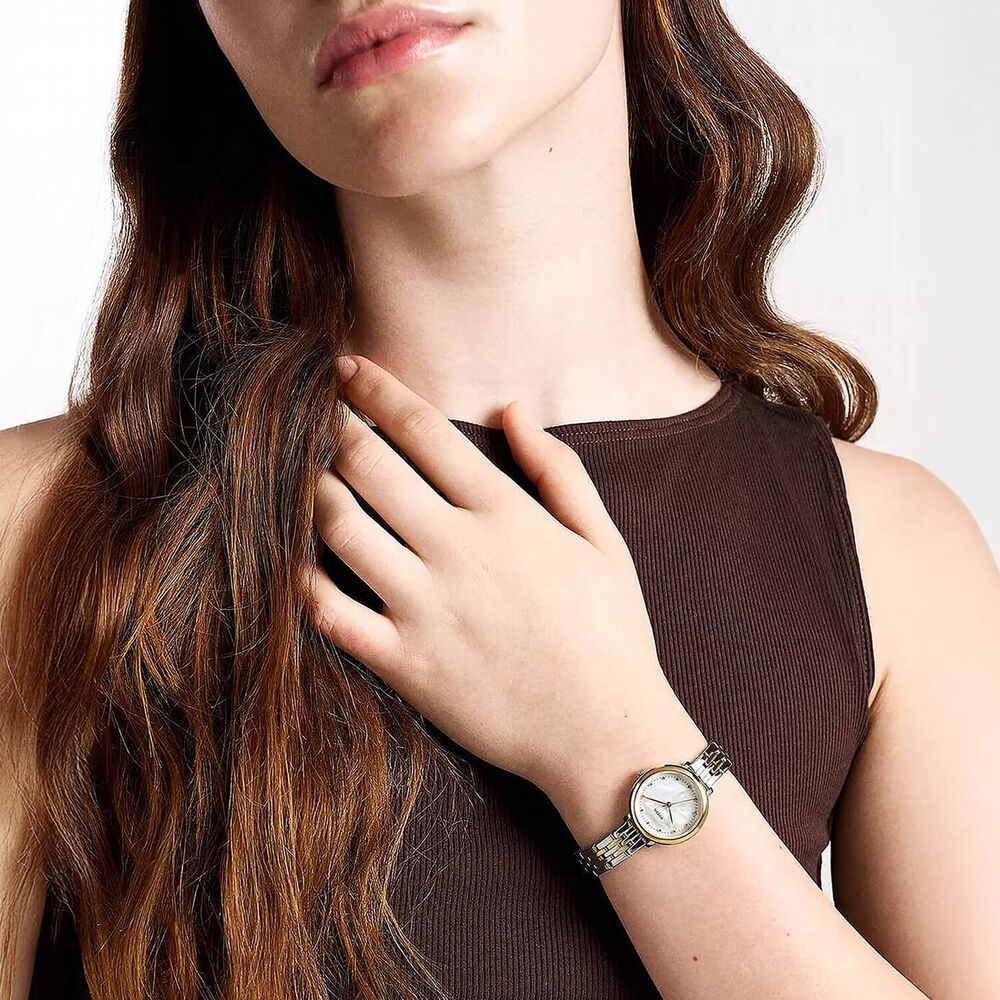 Fossil Heidi 26mm Mother of Pearl Dial Two Tone Stainless Steel Bracelet Watch