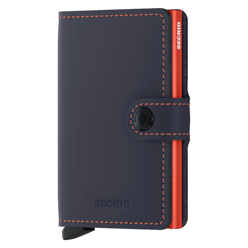 Secrid Matte Nightblue and Orange Miniwallet