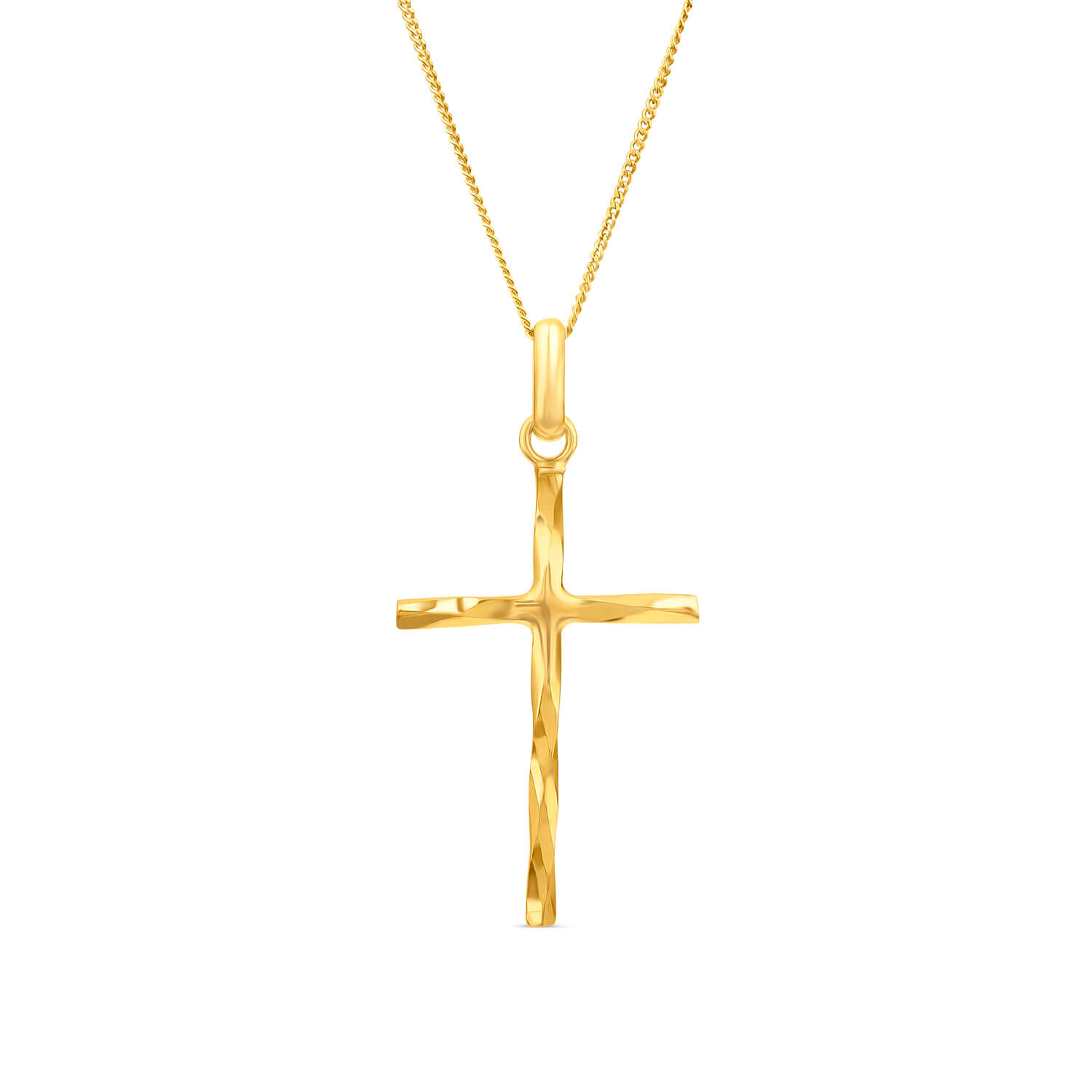 Gold cross with sales diamonds pendant