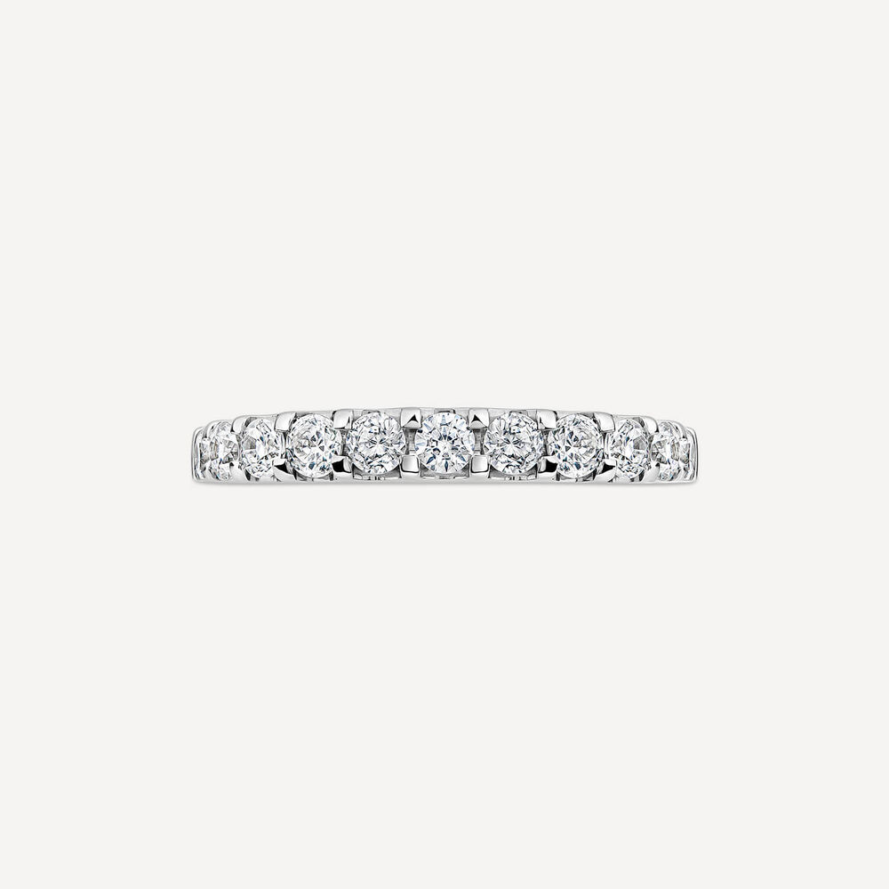 Platinum 3mm 0.75ct Diamond Split Claw Wedding Ring
