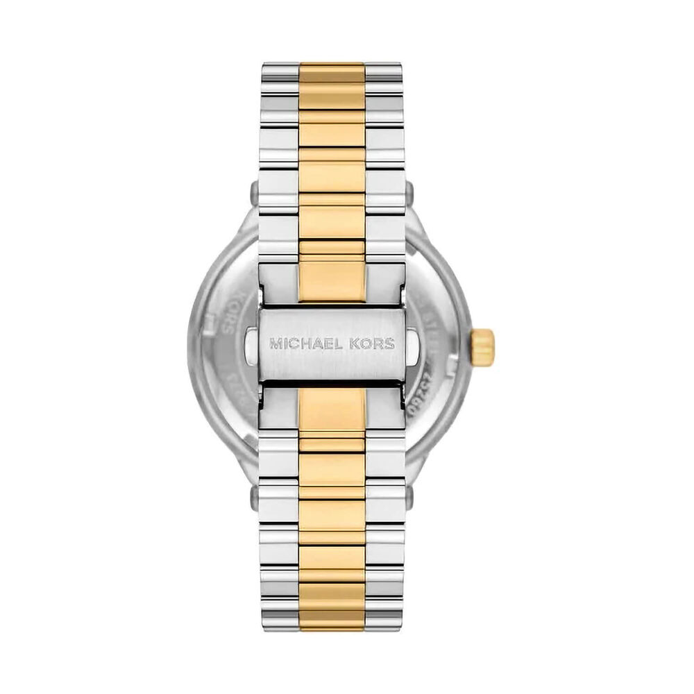 Michael Kors Billie 44mm Silver Dial Two Tone Stainless Steel Bracelet Watch