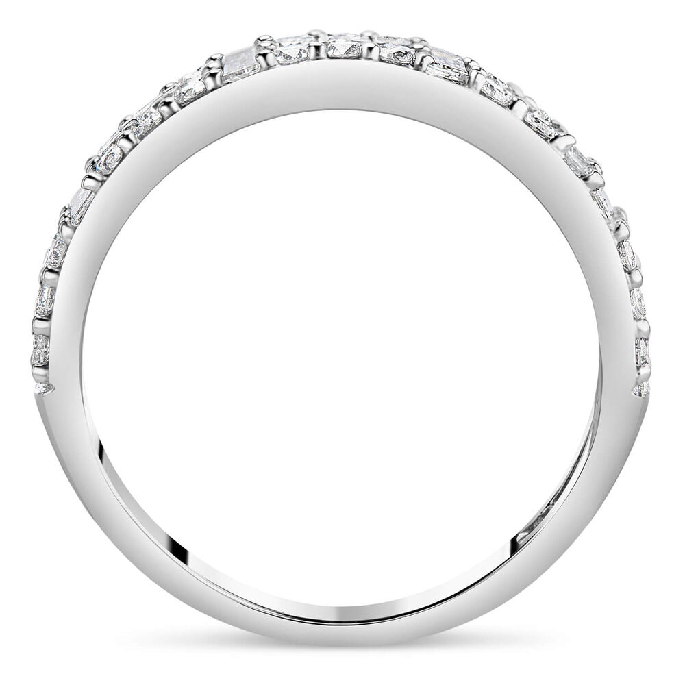 18ct White Gold 0.50ct Diamond Baguette Ring image number 2