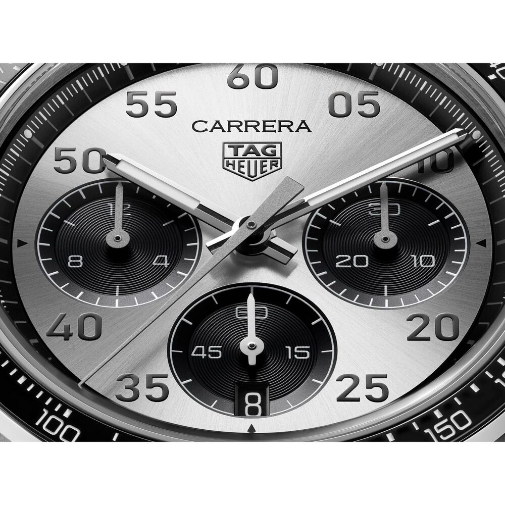 TAG Heuer Carrera Chronograph Sport 42mm Silver Dial Steel Bracelet Watch