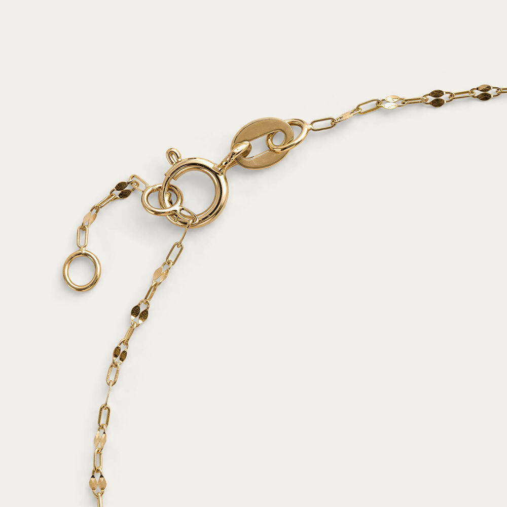 9ct Yellow Gold Beaded Chain Green Aventurine Bracelet