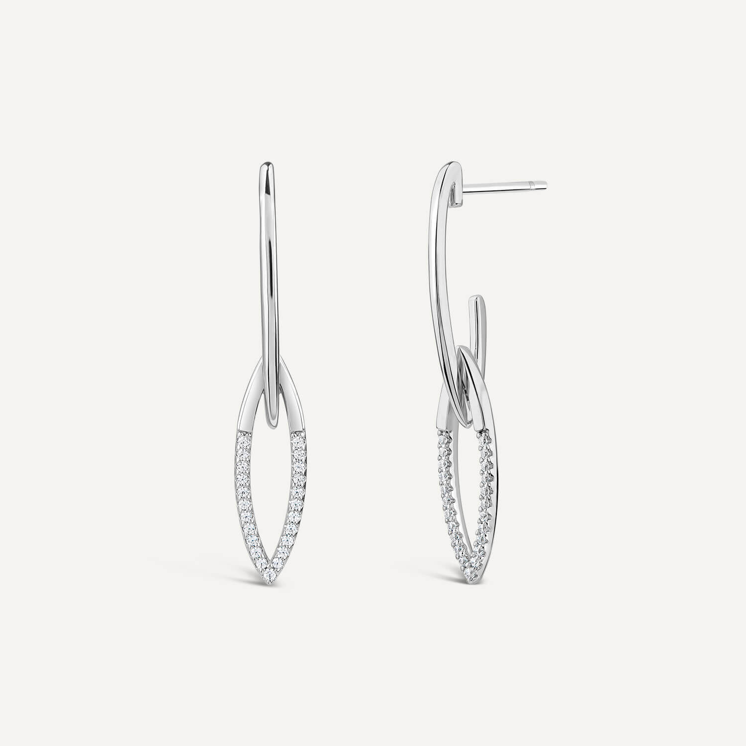 Silver Earrings Fields