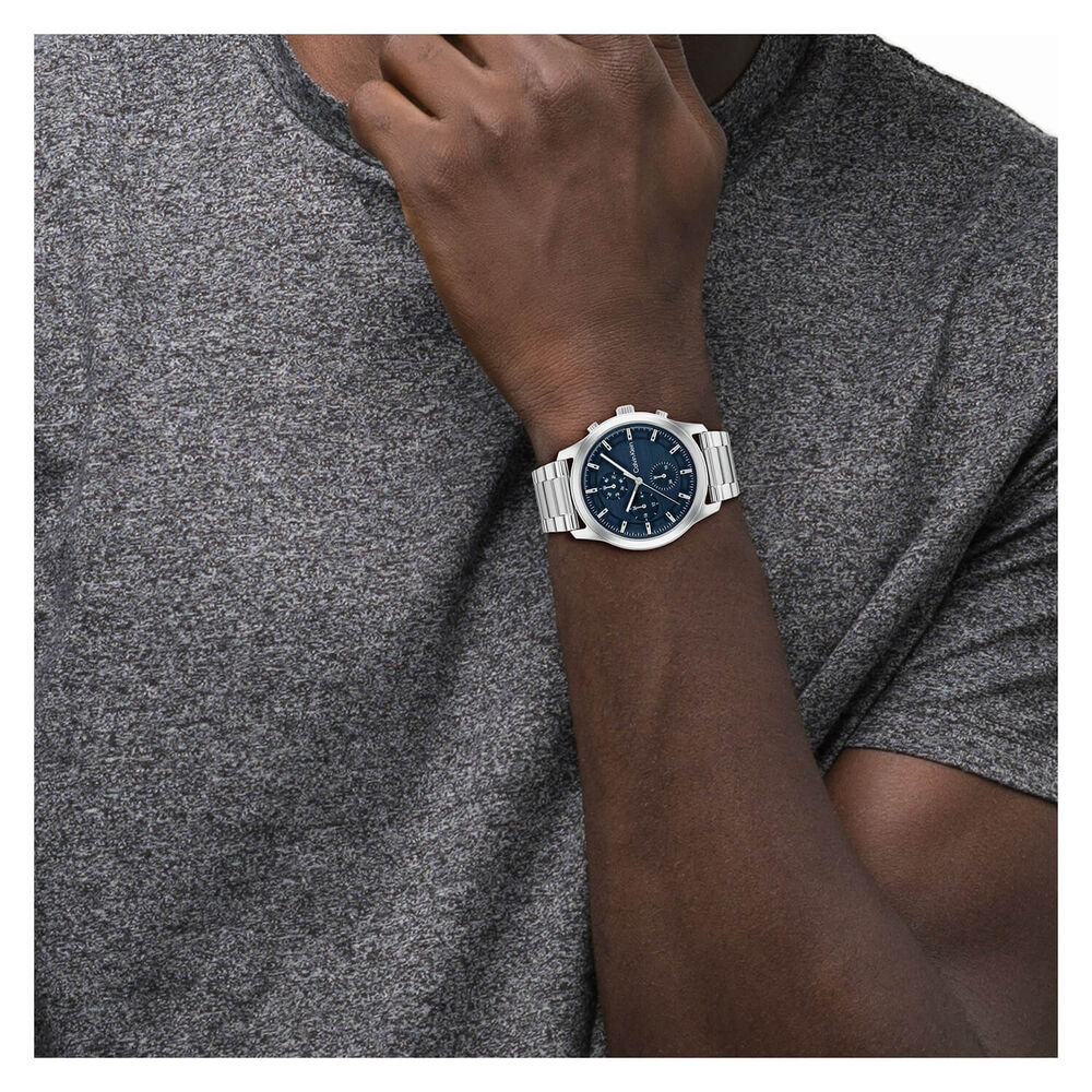 Calvin Klein Timeless 44mm Chronograph Blue Dial Bracelet Watch image number 3