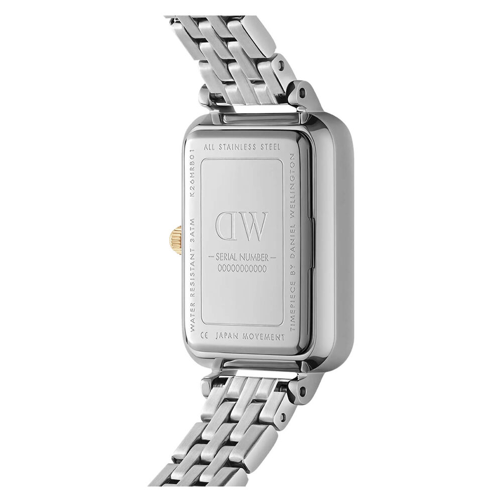 Daniel Wellington Quadro Lumine 20x26mm Eggshell White Dial Two-Tone Steel Bracelet Watch image number 2