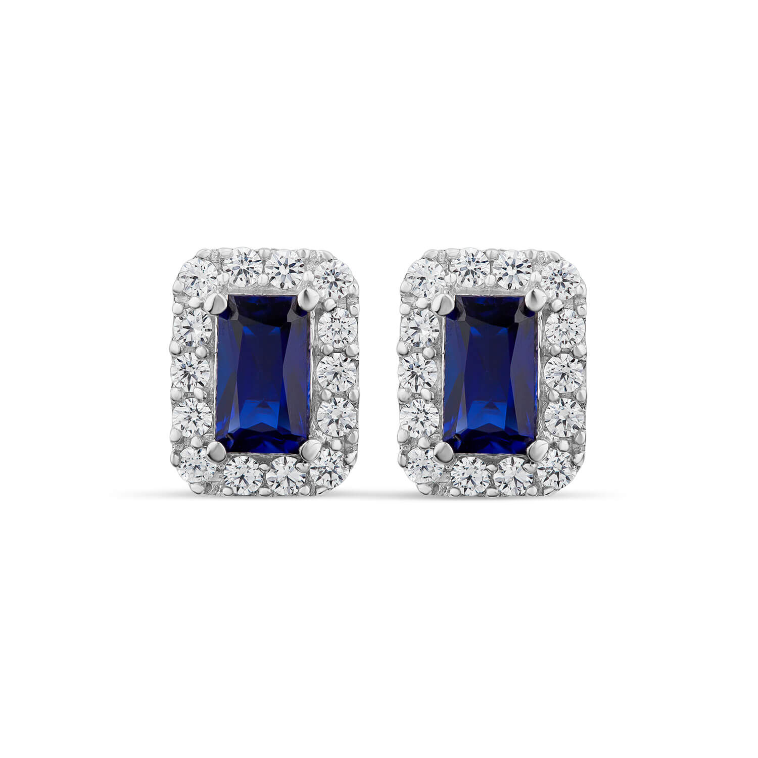 Sapphire and cubic cheap zirconia earrings