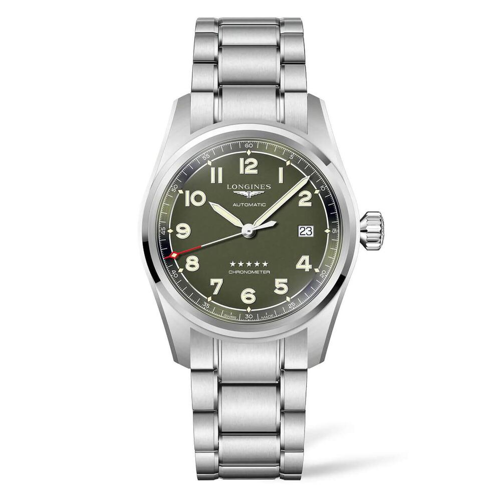 Longines Avigation Longines Spirit 40mm Khaki Steel Case Watch