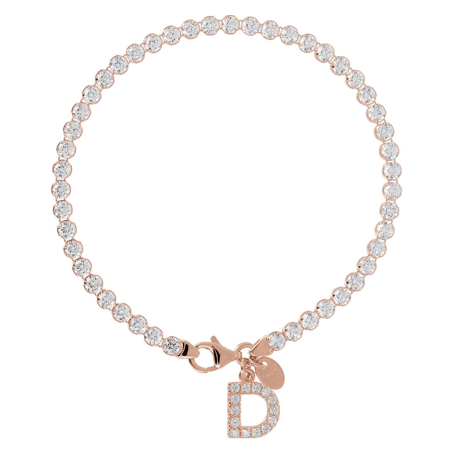 Initial best sale diamond bracelet