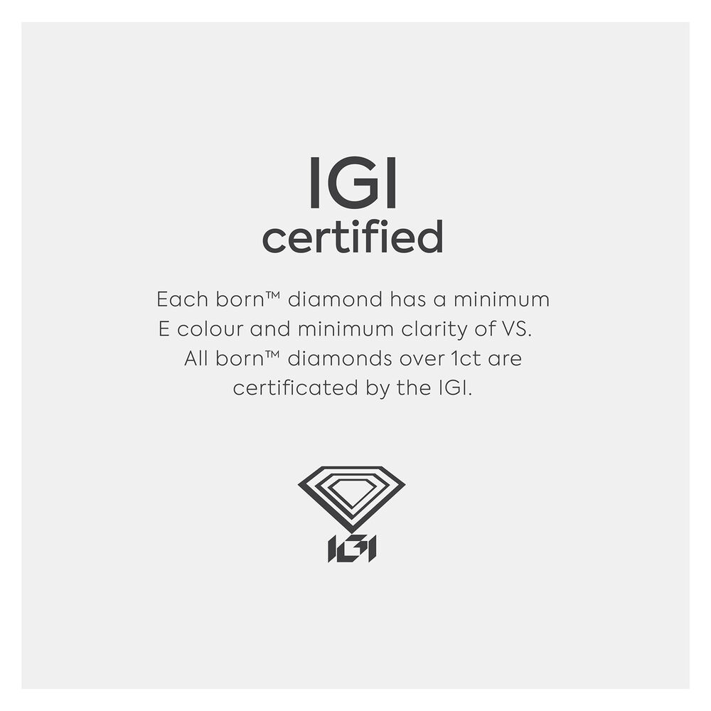 Born 18ct Yellow Gold 1.20ct Lab Grown Emerald Cut Halo Diamond Ring image number 2