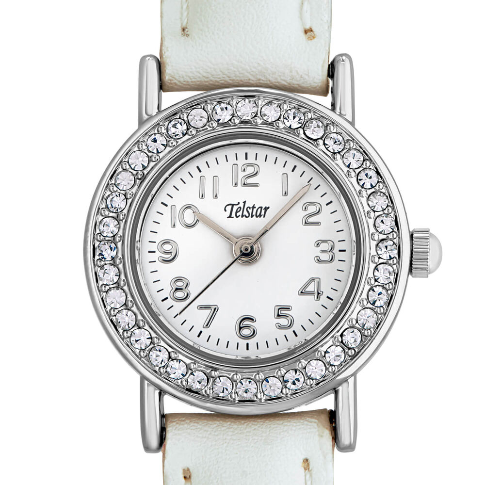 Telstar Girl's Stone-Set First Communion Watch