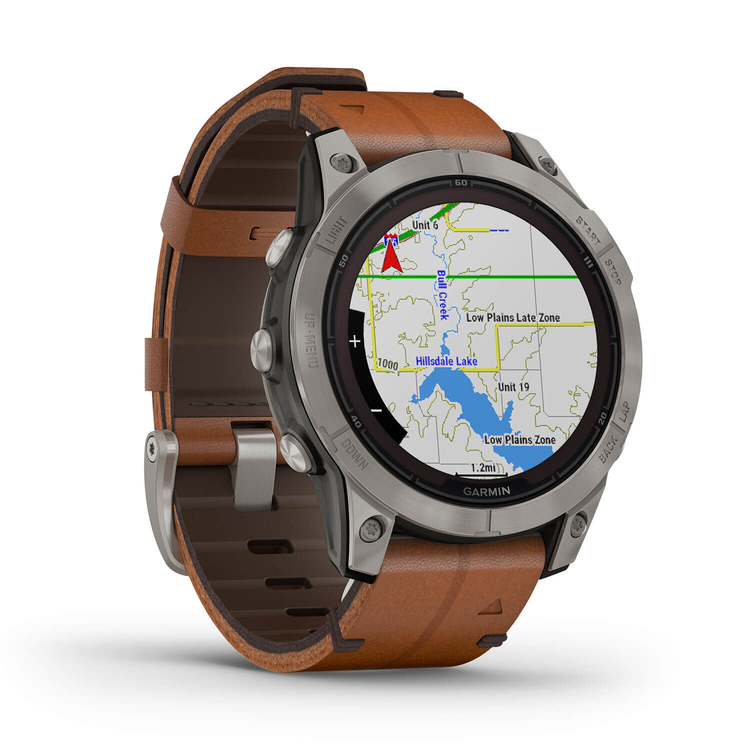 Garmin Fenix 7 Pro Sapphire Solar Brown Leather Strap Watch