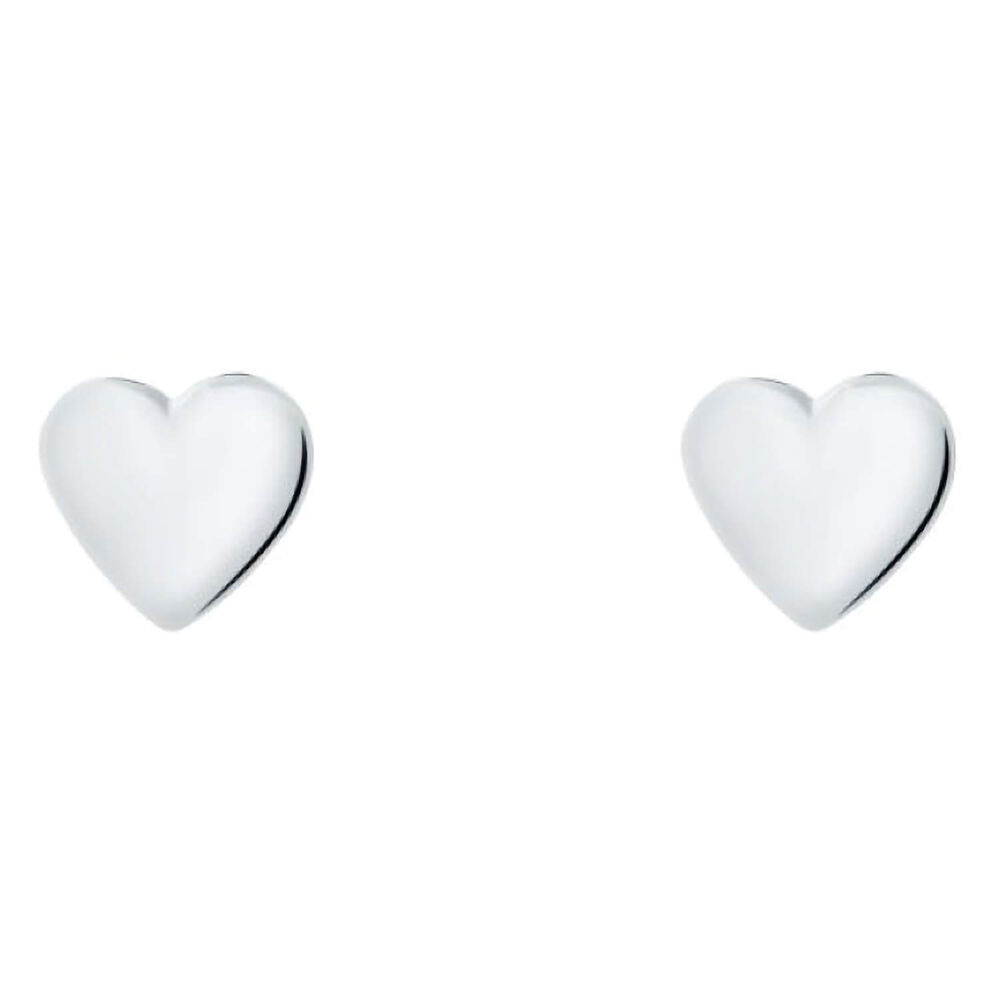 Ted Baker Harly Silver Plated Tiny Heart Stud Earrings image number 0