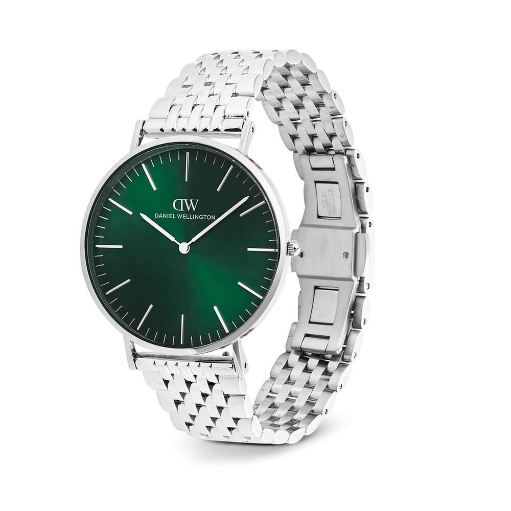 Daniel Wellington Classic 40mm Emerald Sunray Dial Stainless Steel Bracelet Watch