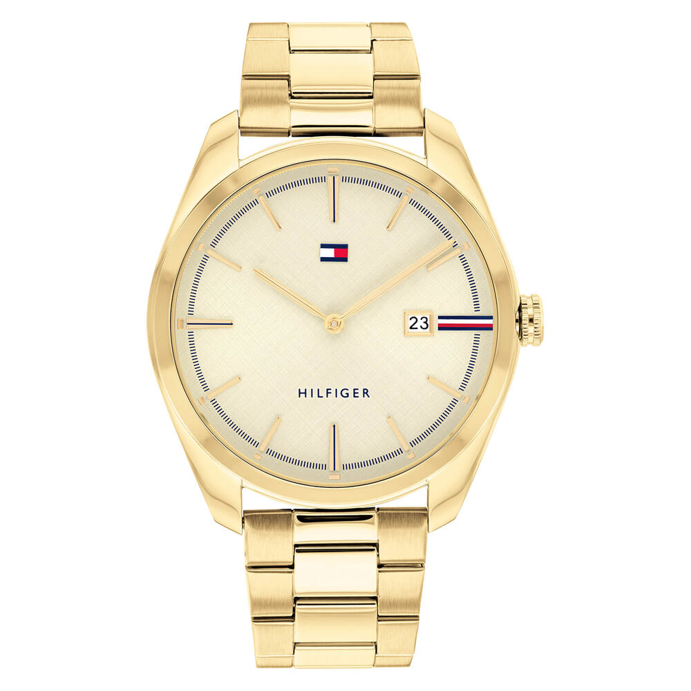 Tommy Hilfiger Ionic Thin Gold Plated 2 Steel Mens Watch
