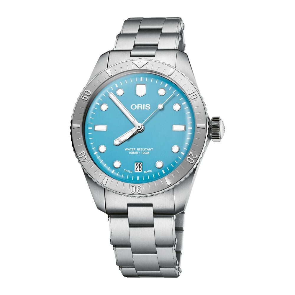 Oris Divers Sixty-Five ‘Cotton Candy’ 38mm Blue Dial Steel Bracelet Watch