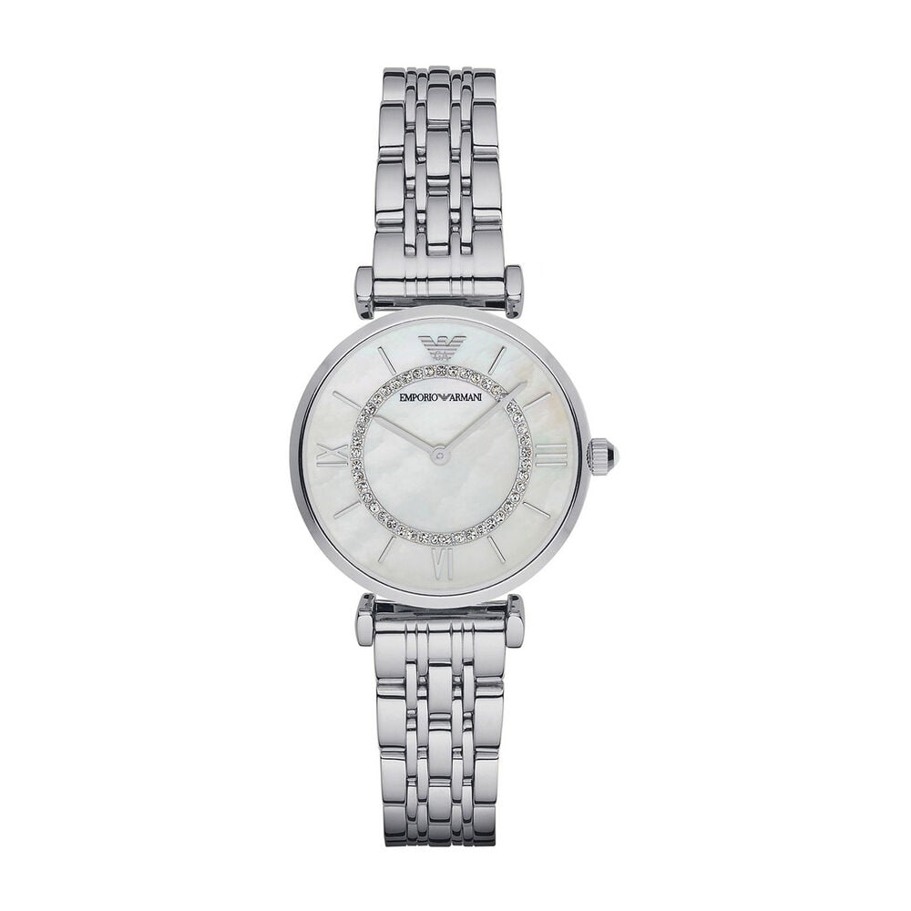 Emporio Armani Ladies' Stone Set Stainless Steel Bracelet Watch image number 0