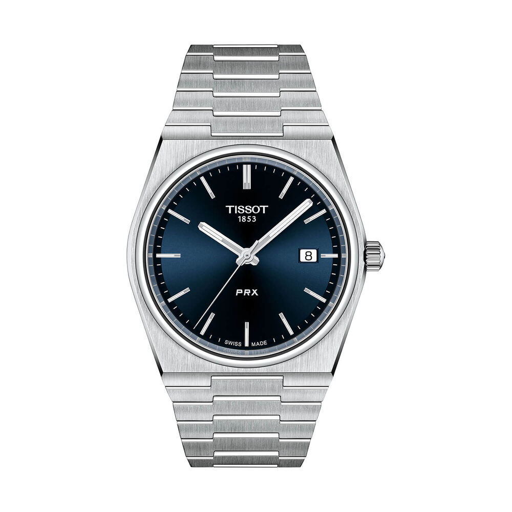 Pre-Owned Tissot PRX 40mm Blue Dial Stainless Steel Bracelet Watch
