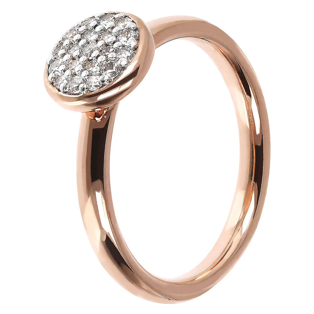 Bronzallure Round Cubic Zirconia Pave Ring image number 1