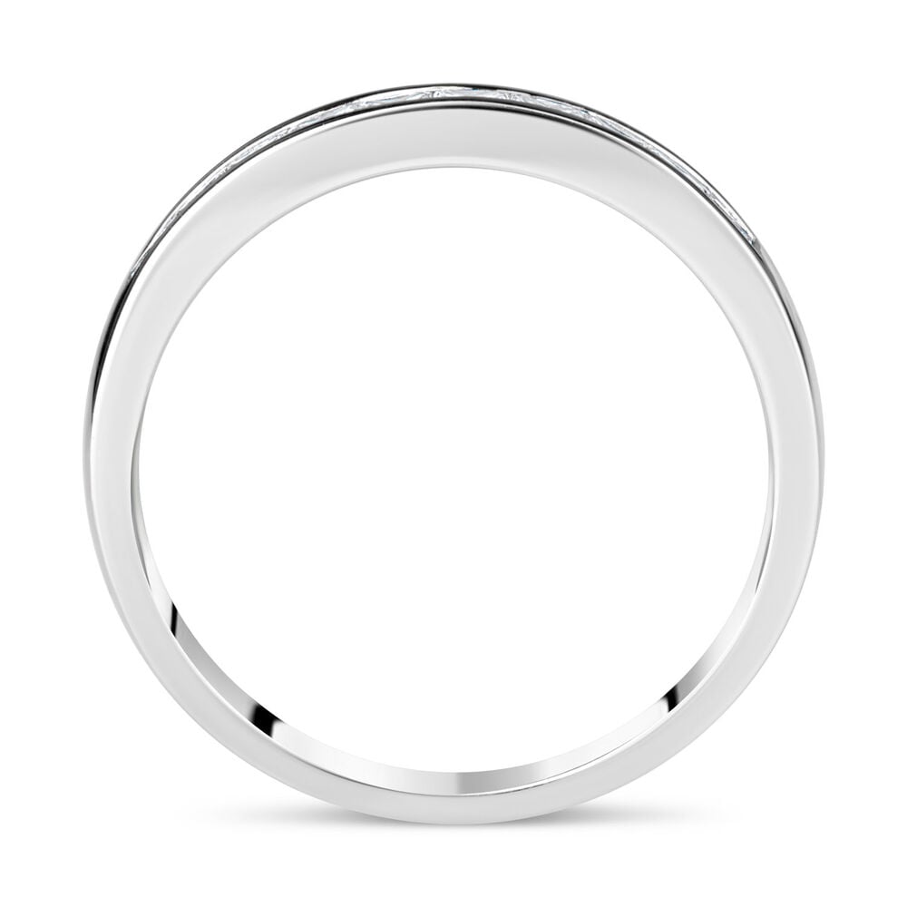 18ct white gold 0.50 carat princess cut diamond eternity ring image number 2