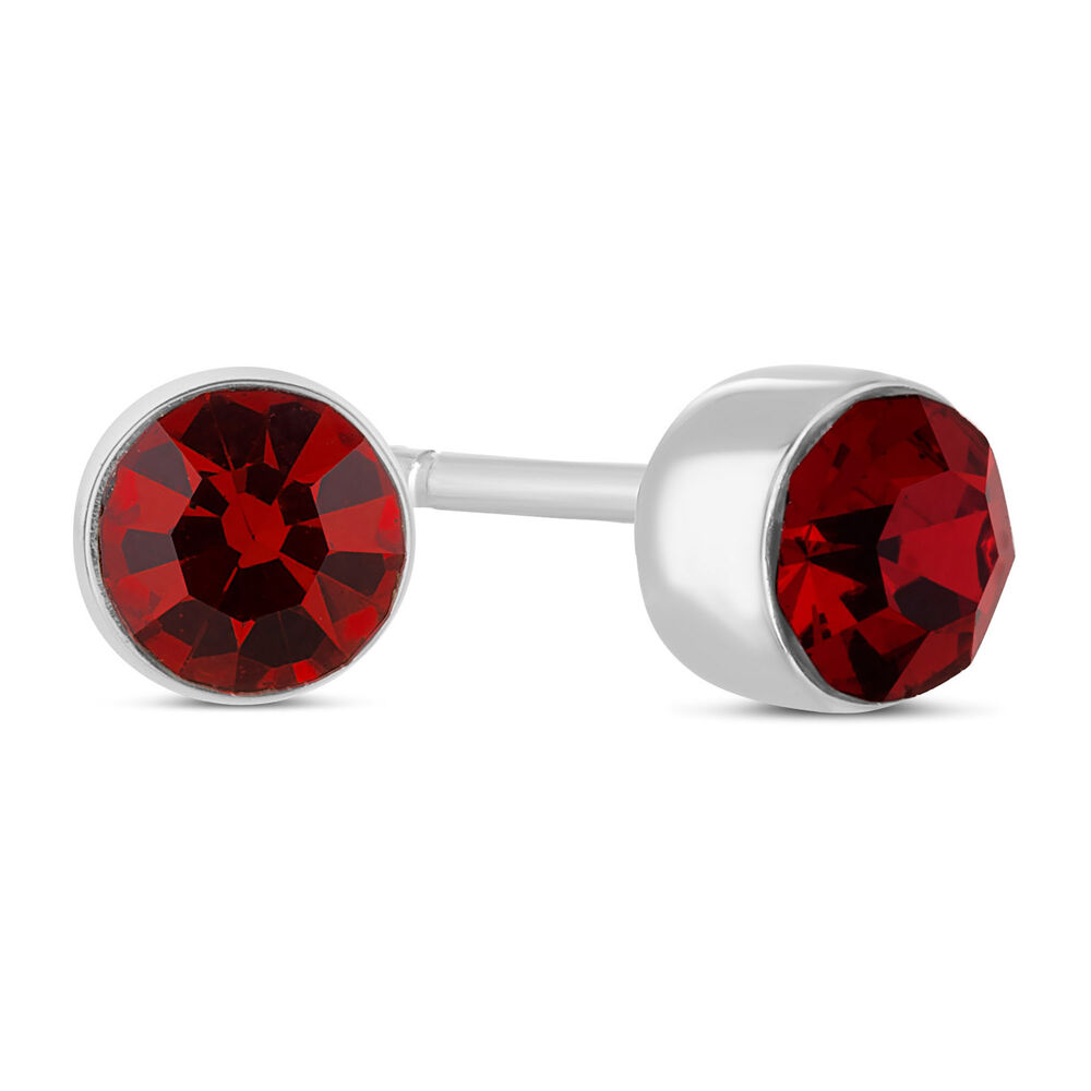 Little Treasure January Birthstone Children's Earrings image number 2