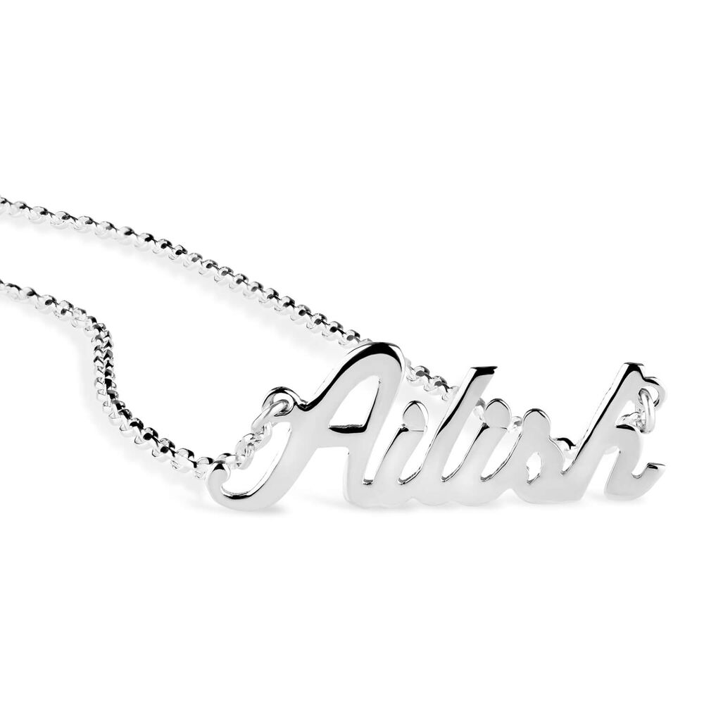 Sterling Silver Personalised Name Necklace (up to 6 letters) (Special Order: 3-5 weeks) image number 7