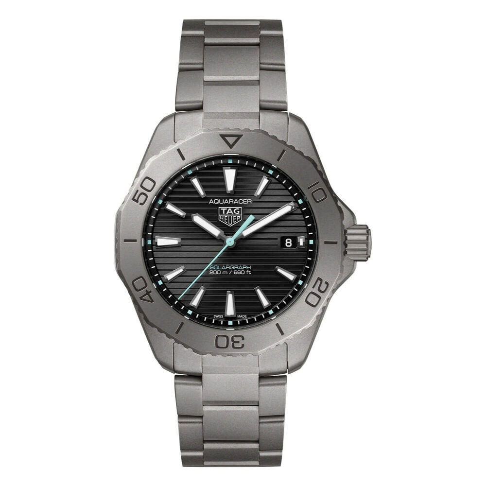 TAG Heuer Professional 200 Solargraph 40mm Black Dial Titanium Bracelet Watch