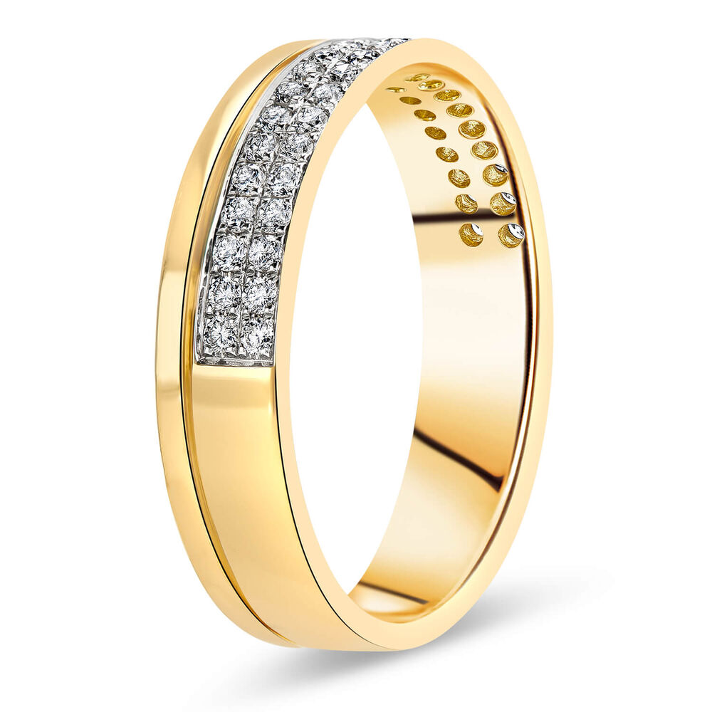 18ct Gold Diamond Wedding Ring image number 3