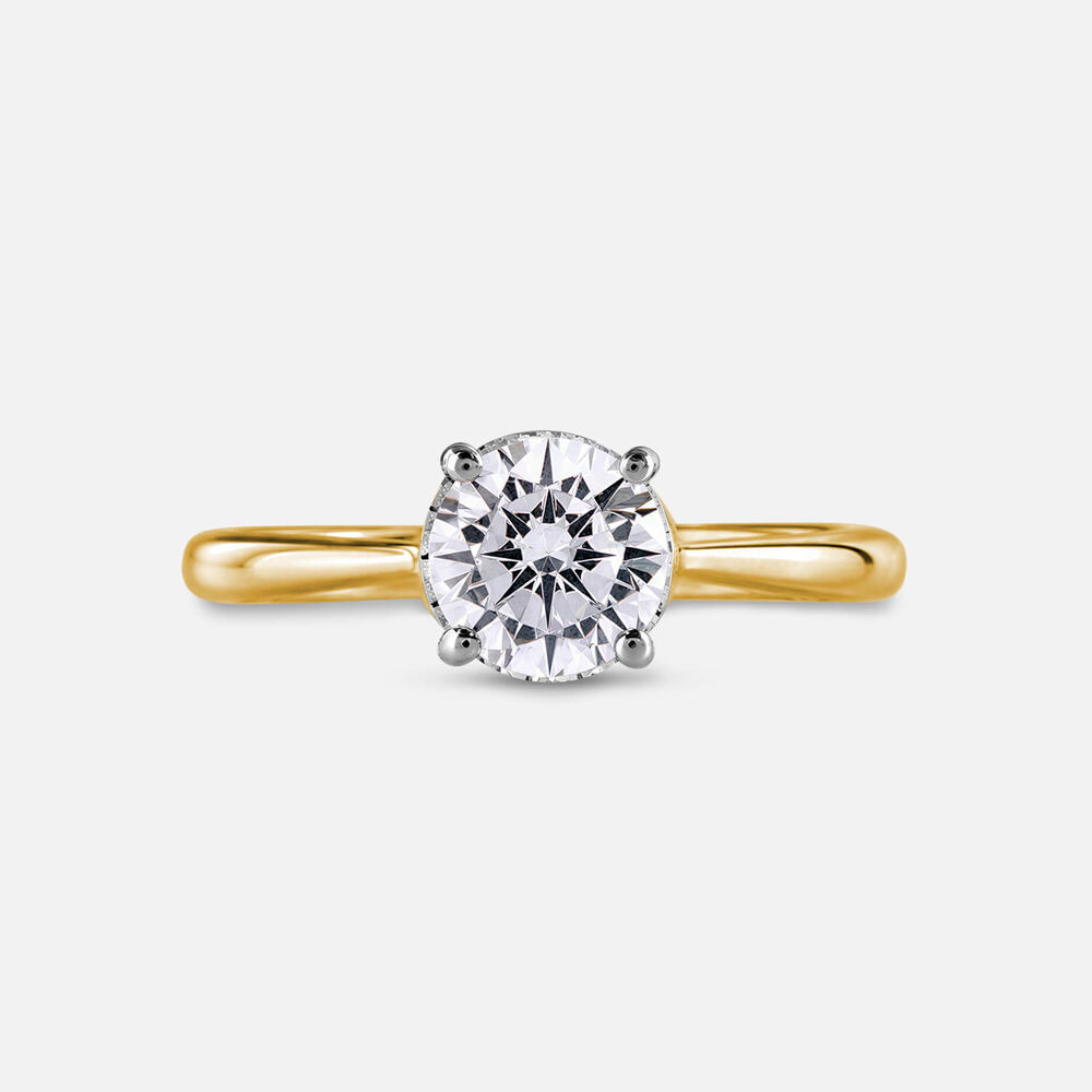 Prism 9ct Yellow Gold 1ct Round Brilliant Diamond Solitaire Ring