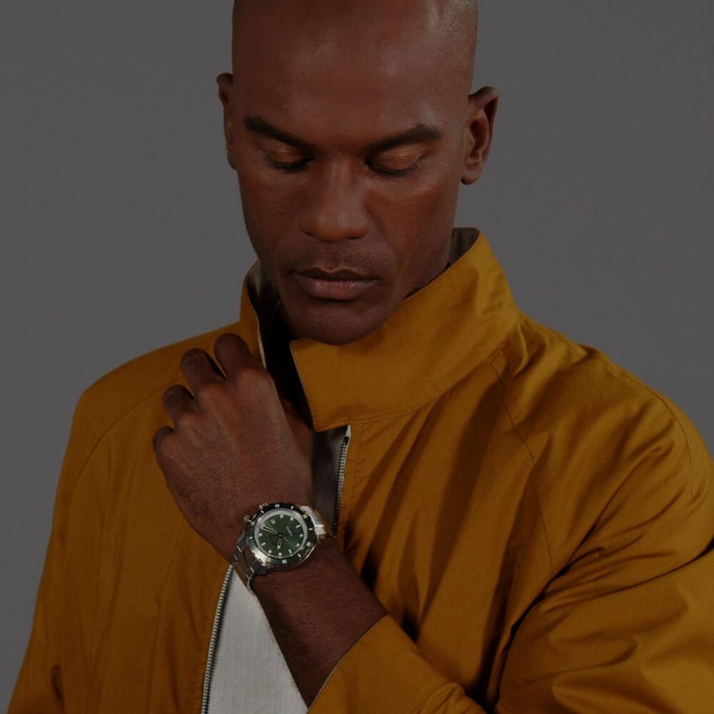 BOSS Bossmatic 42mm Green Dial Two-Tone Stainless Steel Bracelet Watch image number 4