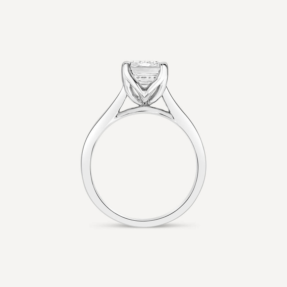 Born Platinum 2.50ct Lab Grown Emerald Cut Solitaire Diamond Ring image number 1