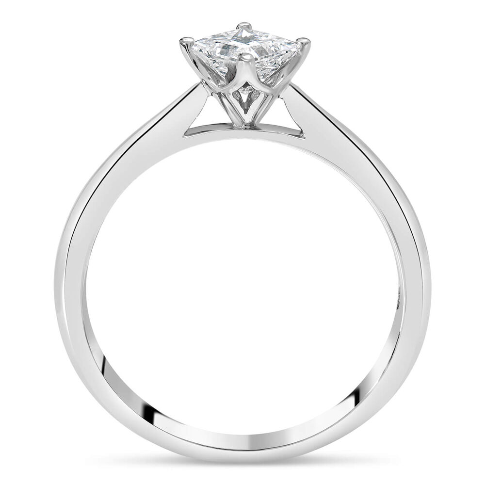 Northern Star 18ct White Gold 0.50ct Diamond Princess Solitaire Ring image number 2