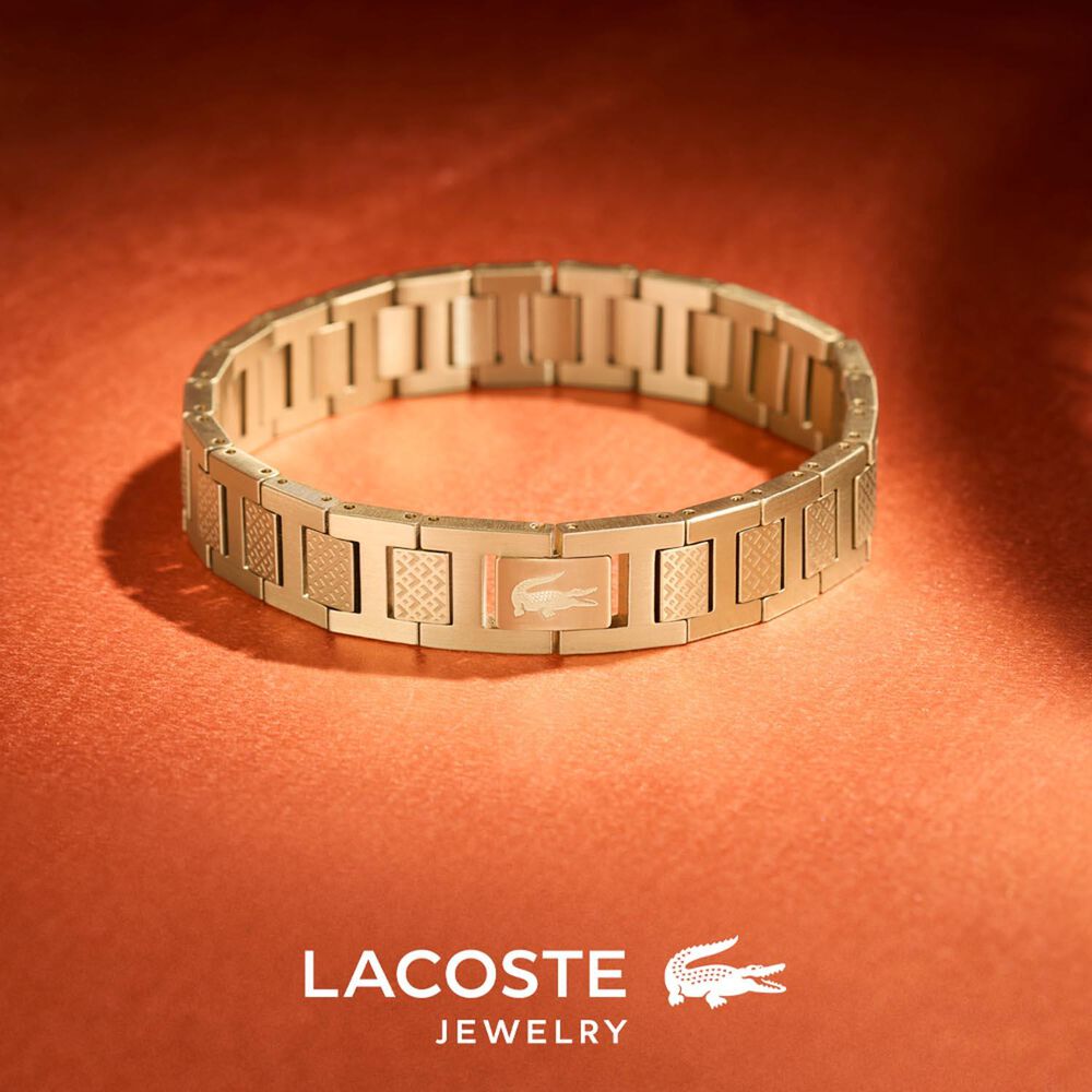 Lacoste Metropole Yellow Gold Plated Stainless Steel Bracelet