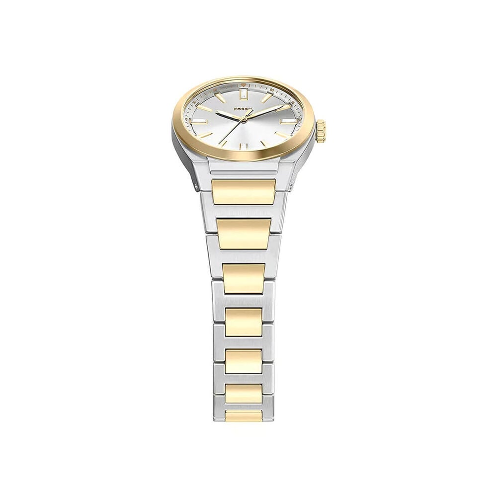 Fossil Everett 27mm Silver Dial Two Tone Steel Bracelet Watch