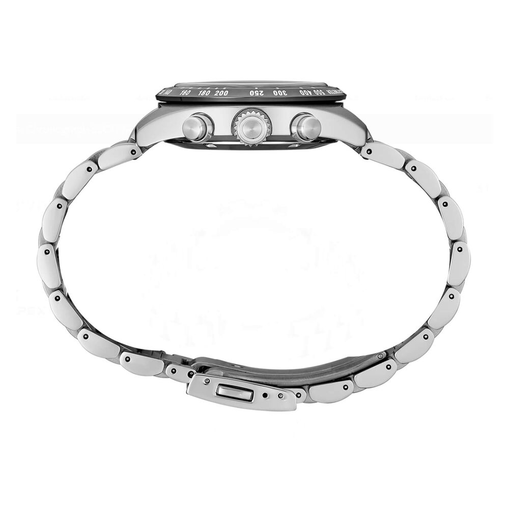 Seiko Prospex Speedtimer Solar 39mm Chronograph White Dial Steel Case Bracelet Watch image number 3