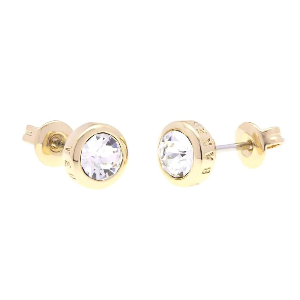 Ted Baker Sinaa Yellow Gold Plated Crystal Stud Earrings image number 1