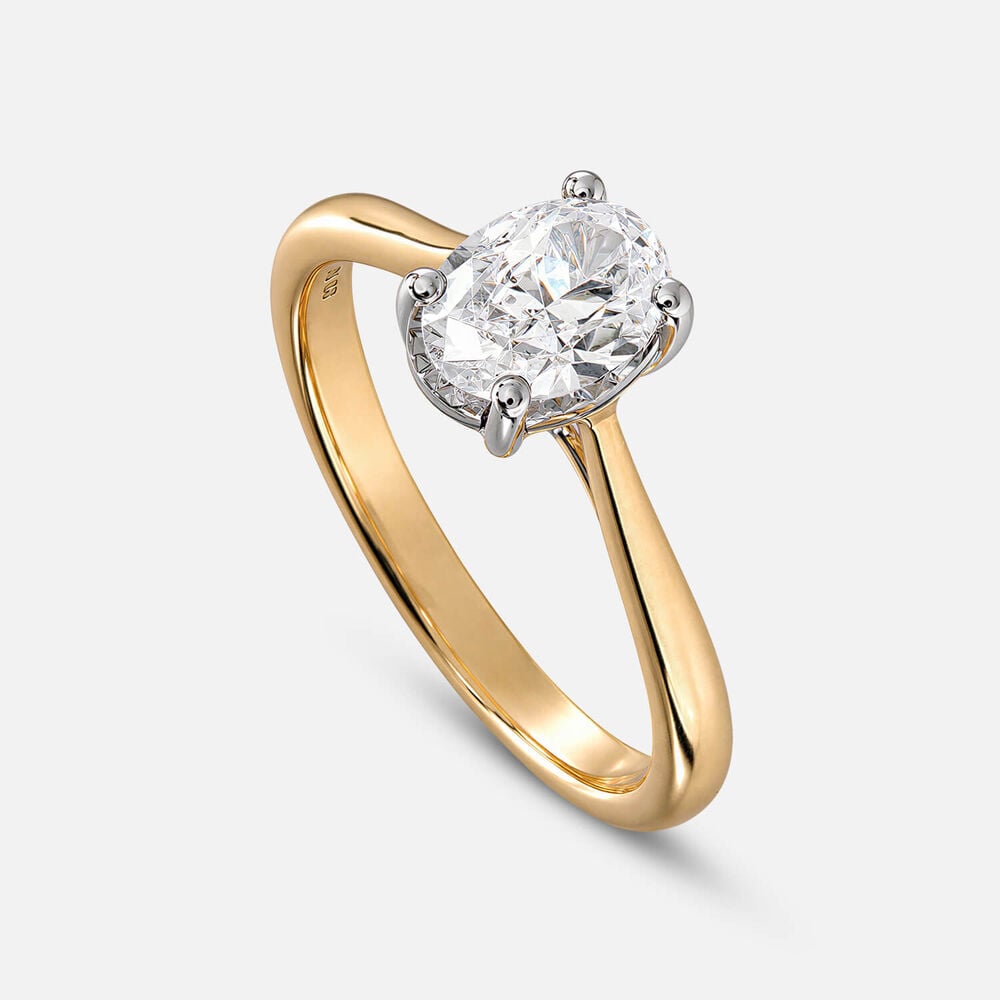 Prism 9ct Yellow Gold 1.00ct Oval Diamond Solitaire Ring