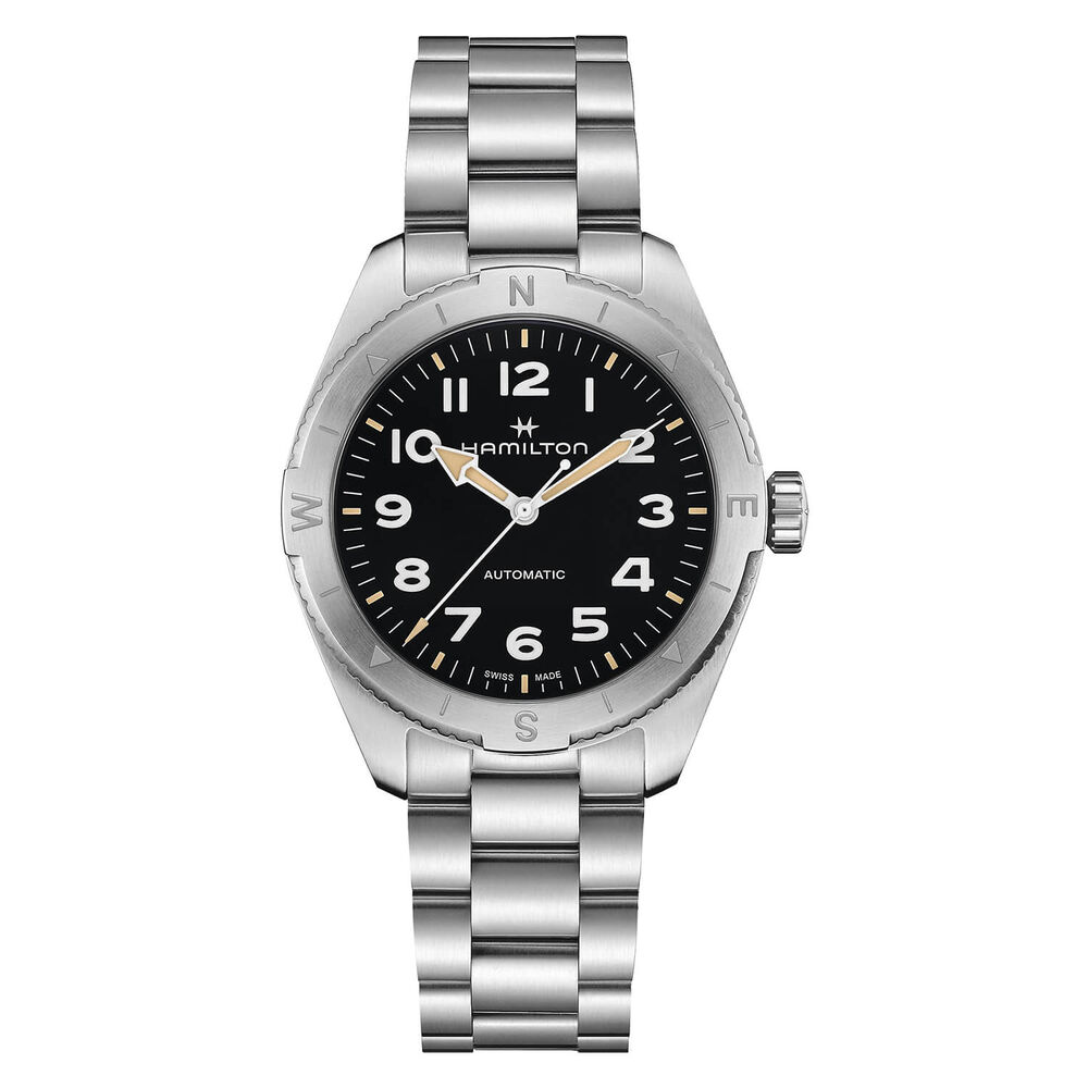 Hamilton Khaki Field Expedition Auto 41mm Black Dial Steel Bracelet Watch image number 0