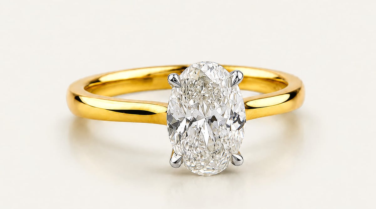 Oval NOVA diamond engagement ring
