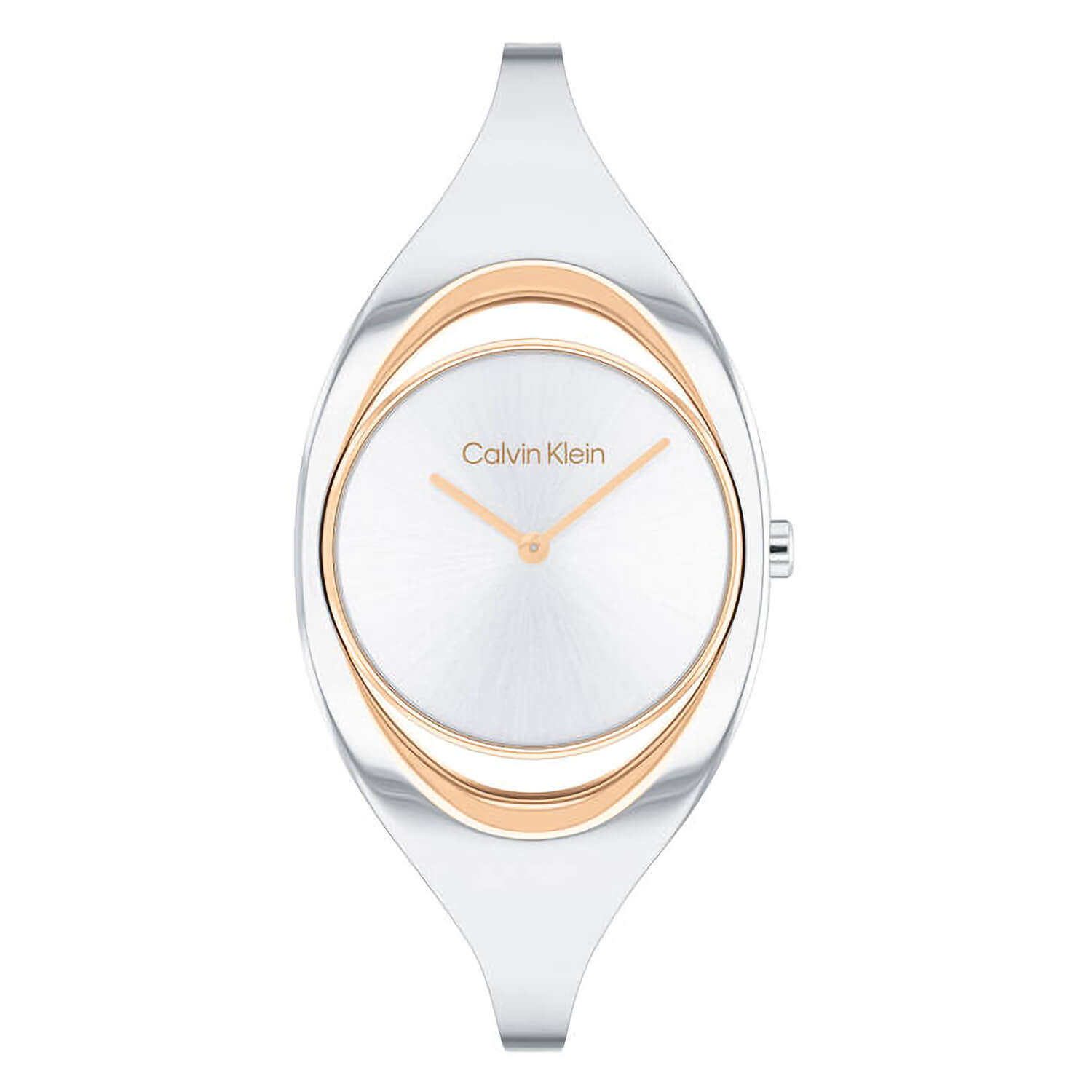 Calvin Klein 32.5mm Silver Dial Rose Gold Two Hands Stainless Steel Bracelet Watch