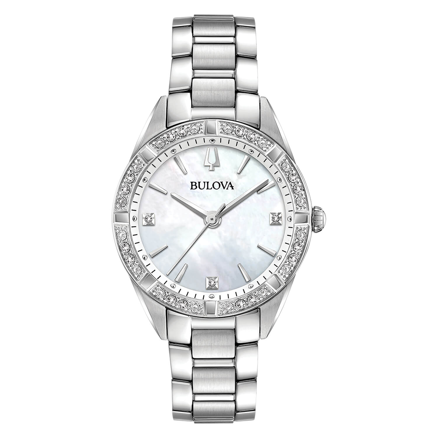 Bulova Sutton Diamond 32mm Pearlised Dial Bracelet Watch