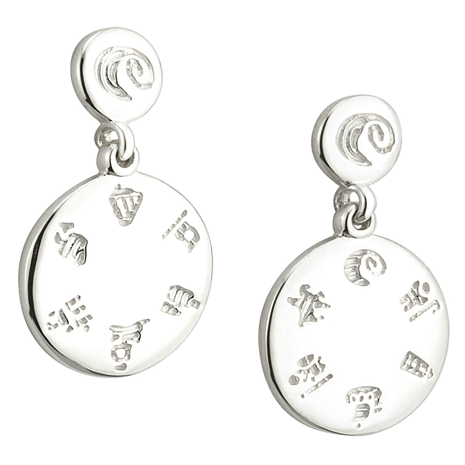 History of Ireland Disk Drop Earrings